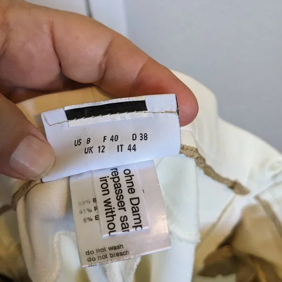 Cream Cropped Pants | 8 | EUC | Akris Punto Slim, but not skinny! - Picture 8 of 8